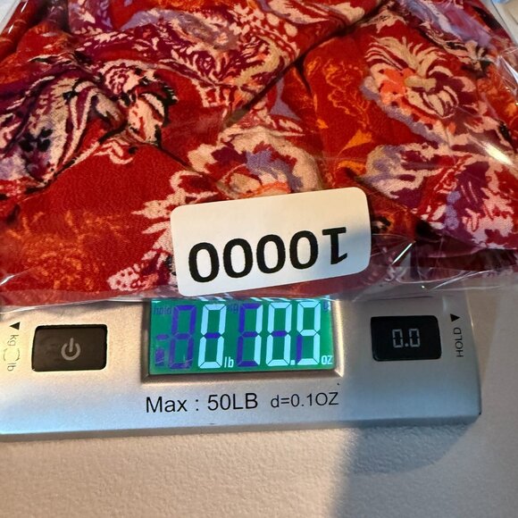 Intimately Free People Women L Floral Wide Leg Pants Red Flowy Pull On Bohemian - Picture 11 of 11